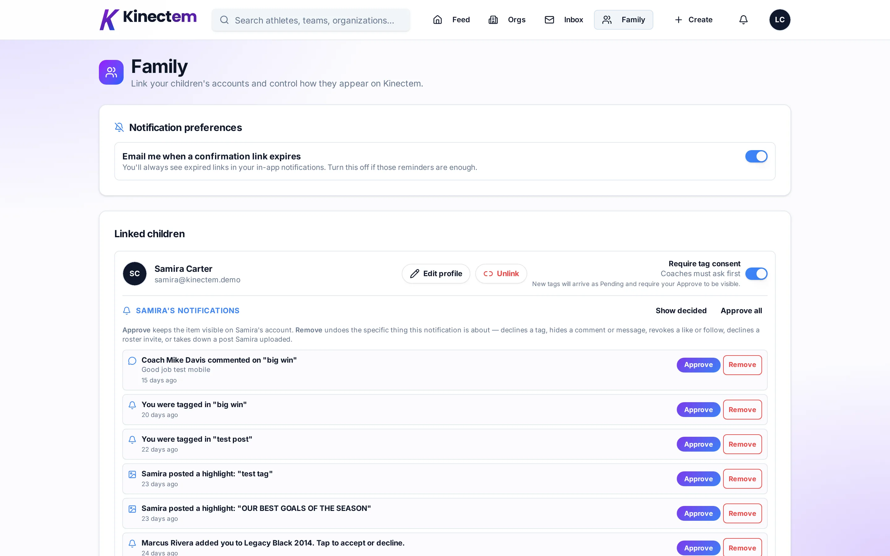 Parent Privacy Controls